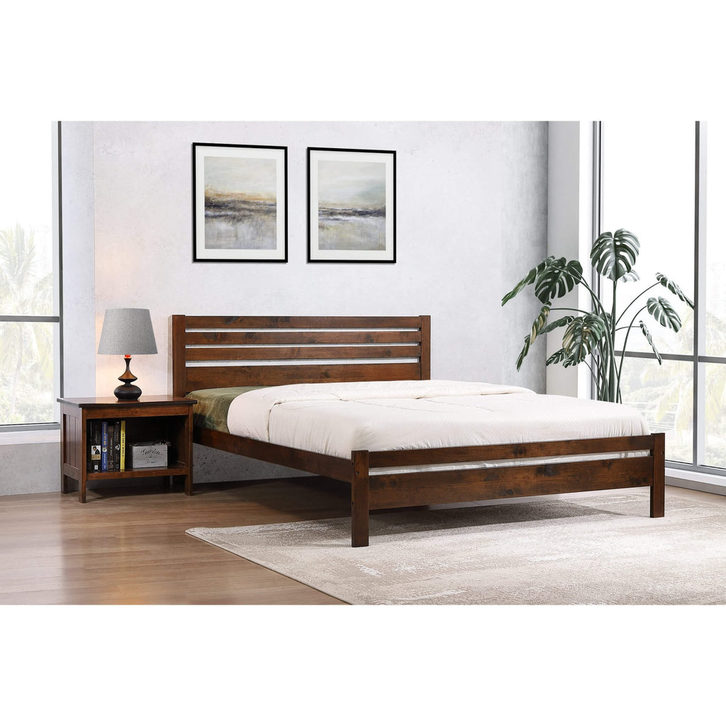Ahley Solid Hardwood Oak Bed