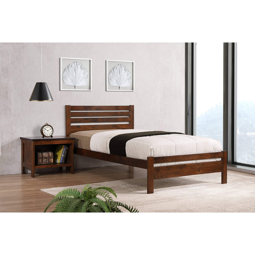 Ahley Solid Hardwood Oak Bed