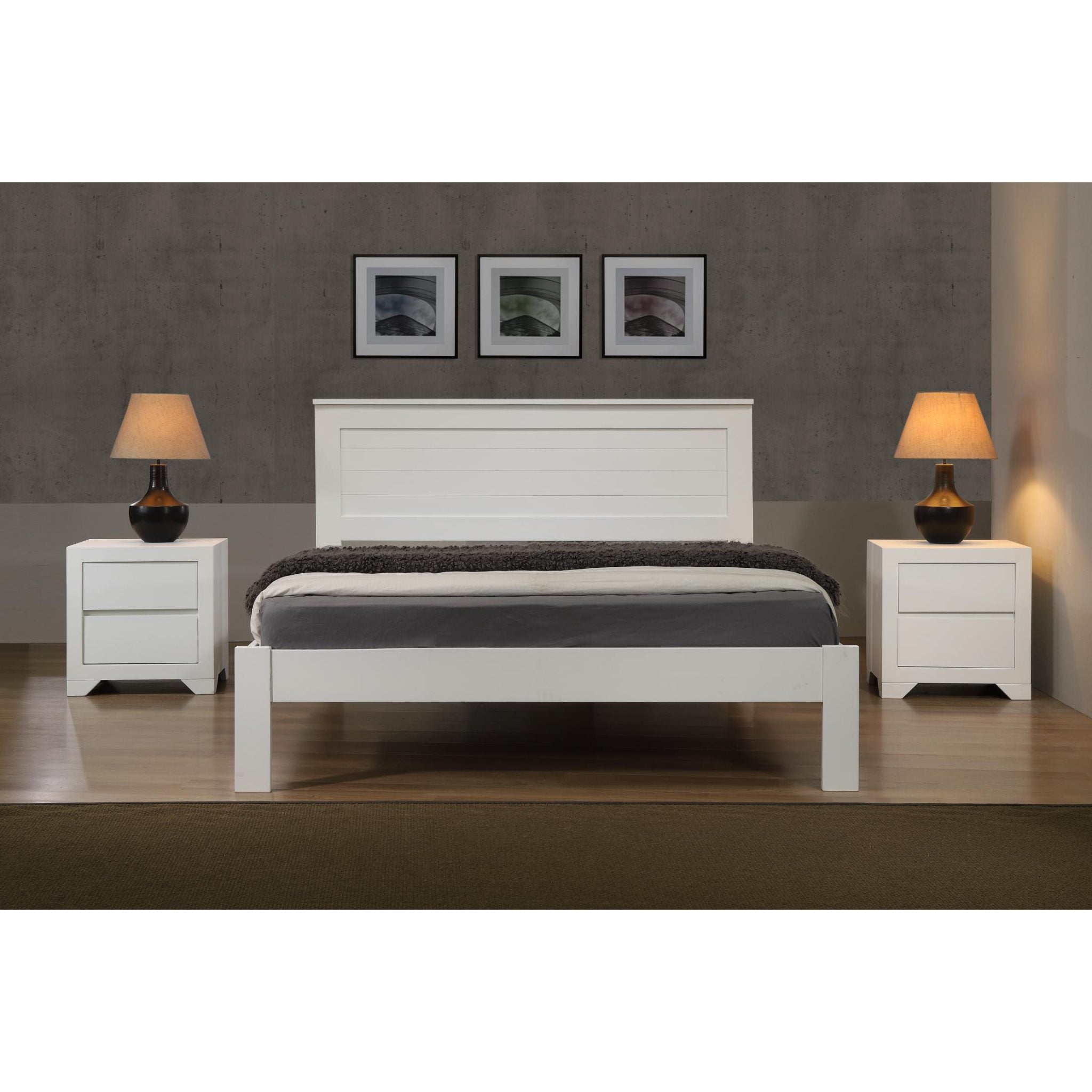 Lofa White Bed