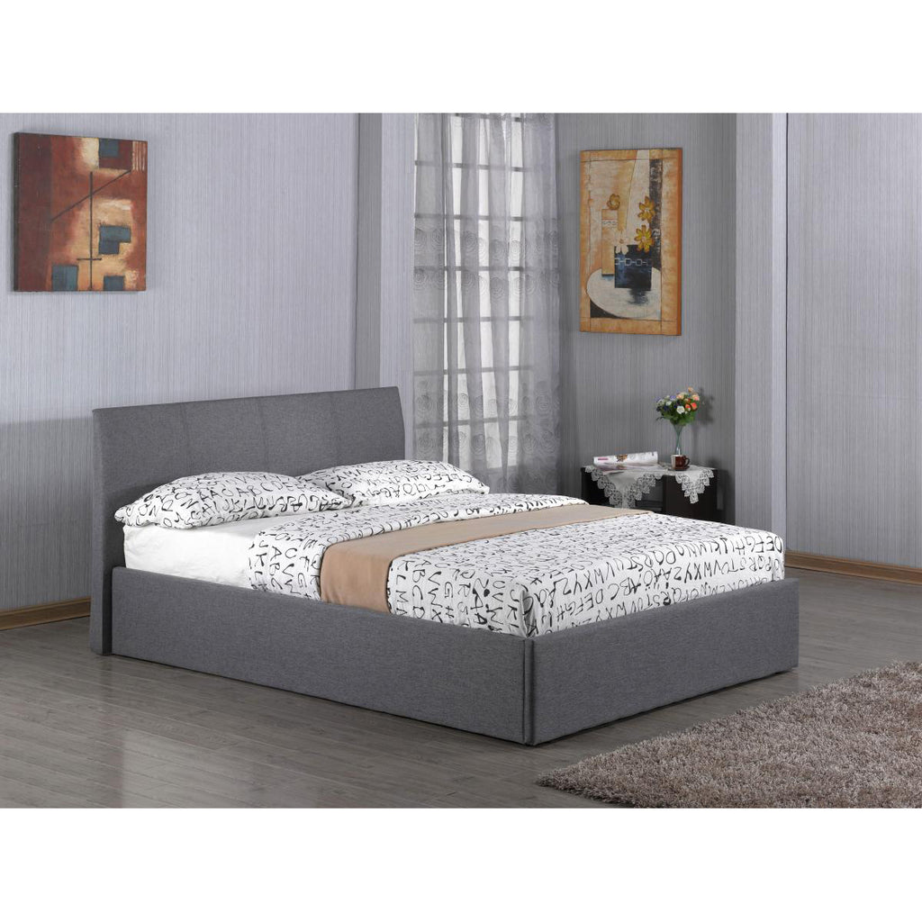 Elsa Grey Fabric Ottoman Storage Bed
