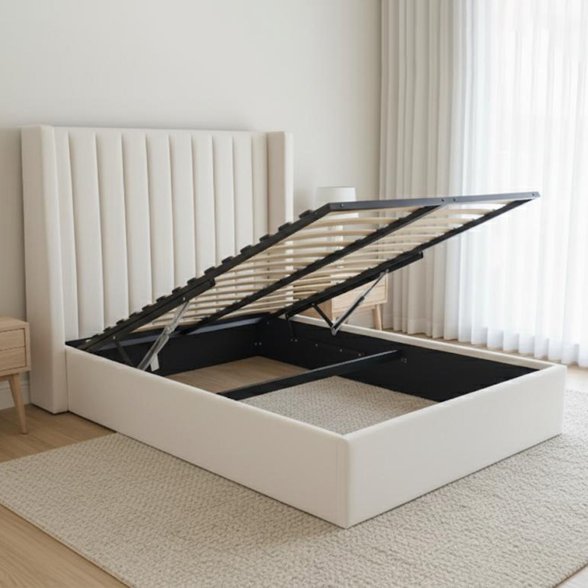 Alure Ottoman bedin Grey or Ivory