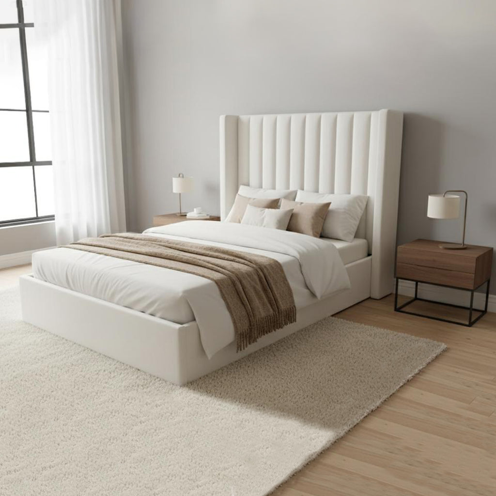 Alure Ottoman bedin Grey or Ivory