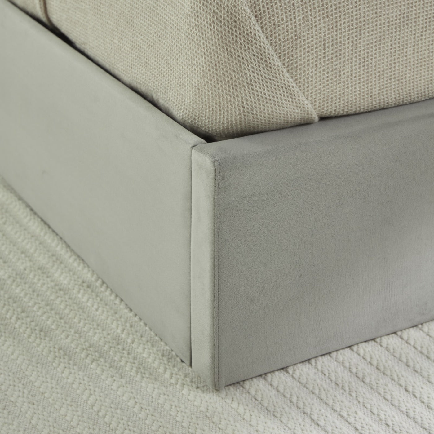 Emila Ottoman Storage Bed in Light Grey or Dark Grey