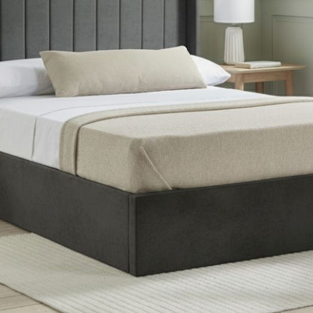 Emila Ottoman Storage Bed in Light Grey or Dark Grey
