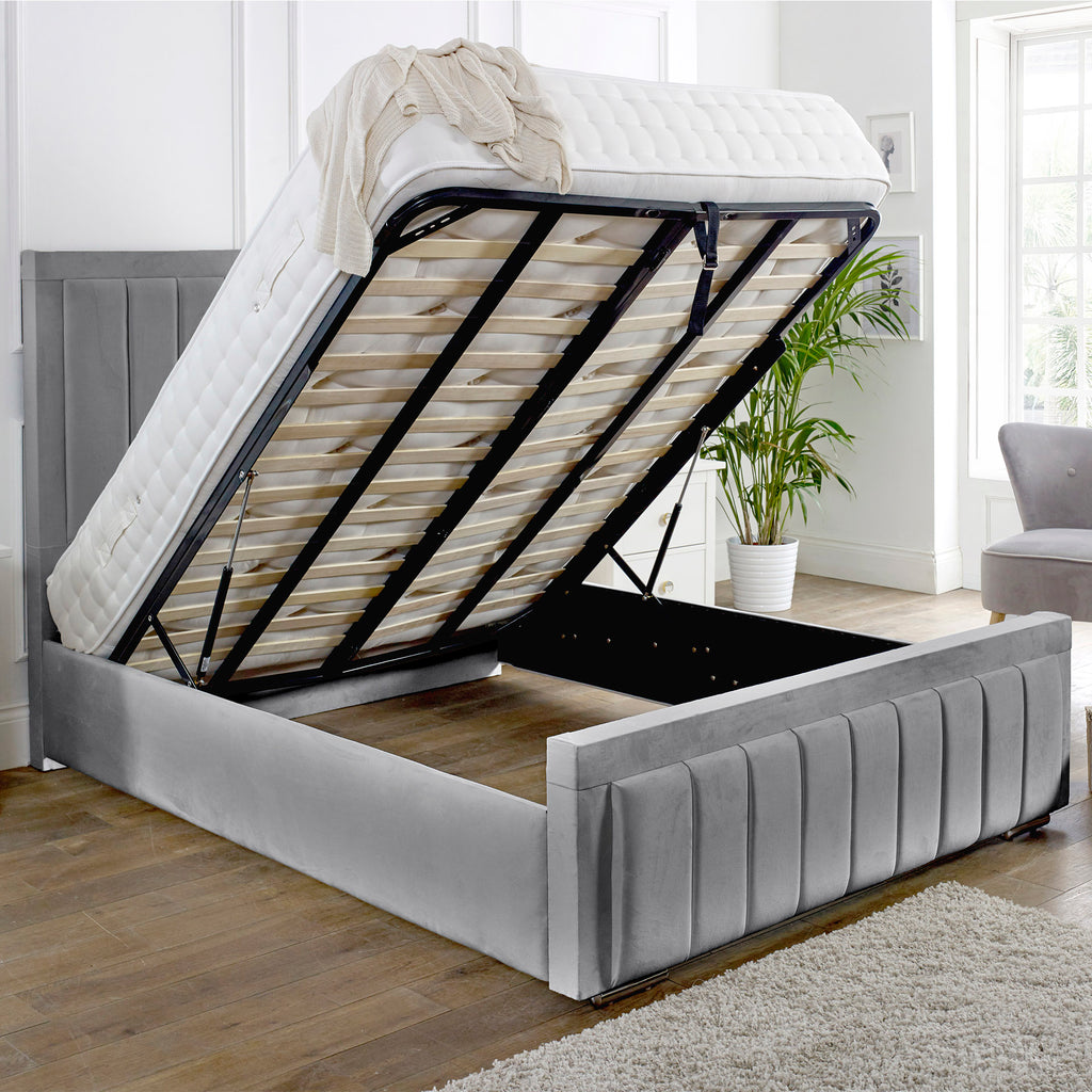 Grusela Ottoman Bed in Ligh grey, Dark Grey or Cream