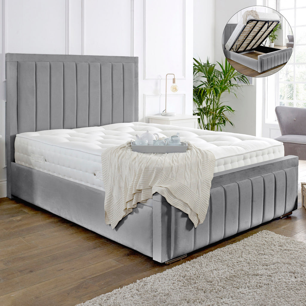Grusela Ottoman Bed in Ligh grey, Dark Grey or Cream