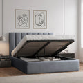 Lora Grey Ottoman Storage Bed