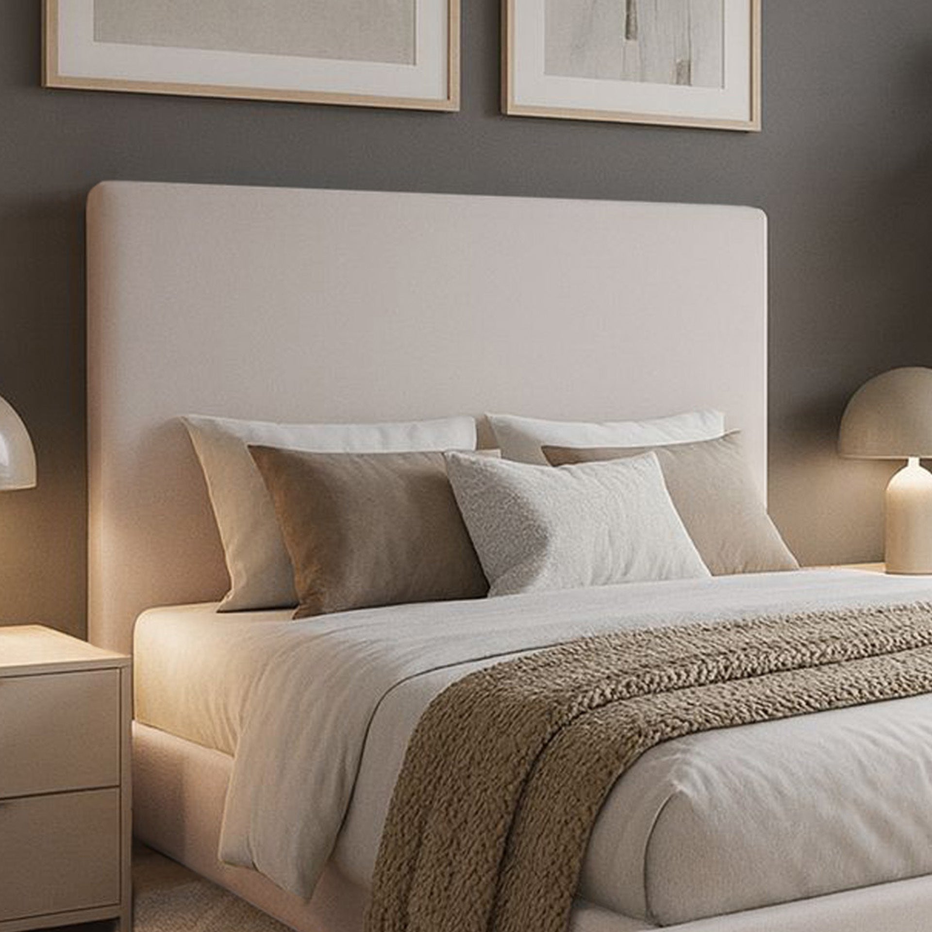 Milano Ottoman storage bed in Ivory