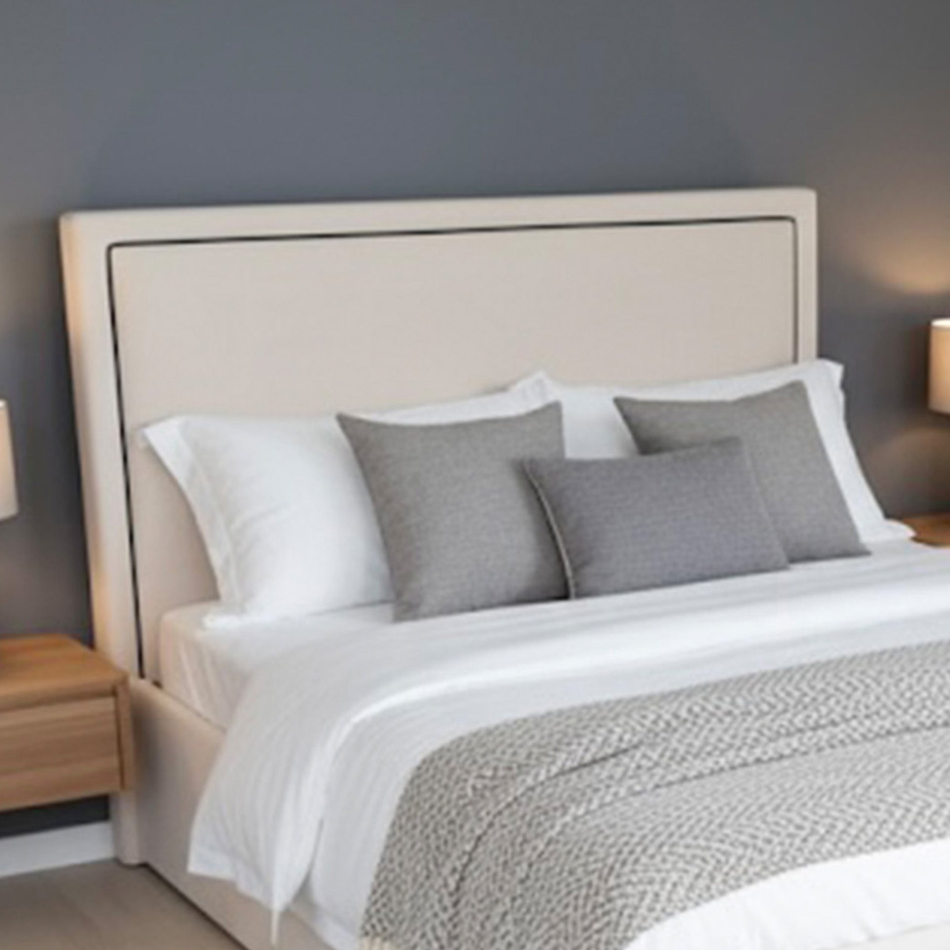 Valenciaga Ivory Ottoman storage Bed