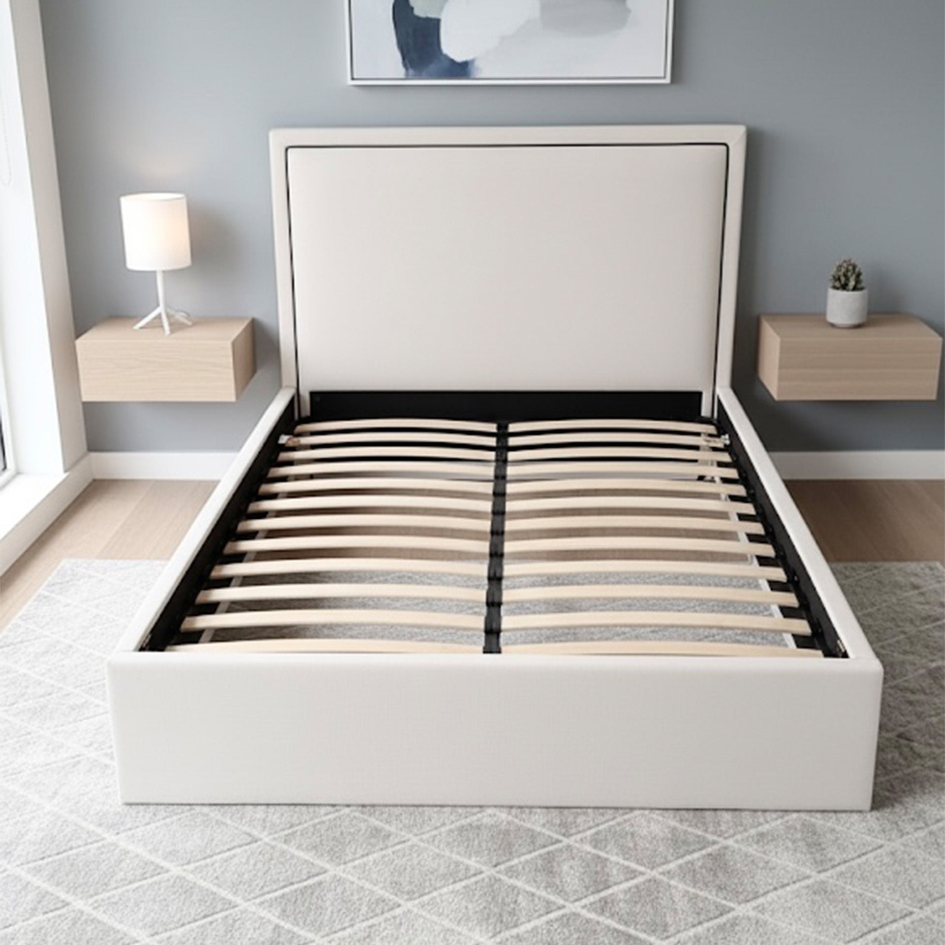 Valenciaga Ivory Ottoman storage Bed