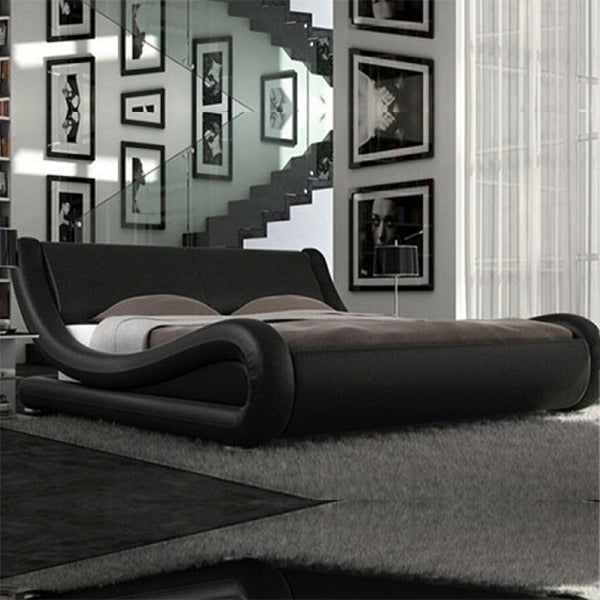 Volcano Designer Leather Bed Black