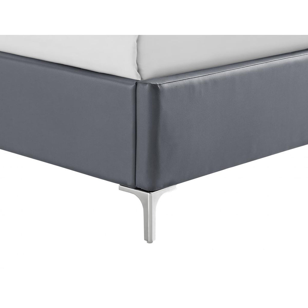 Marla Grey Leather Bed