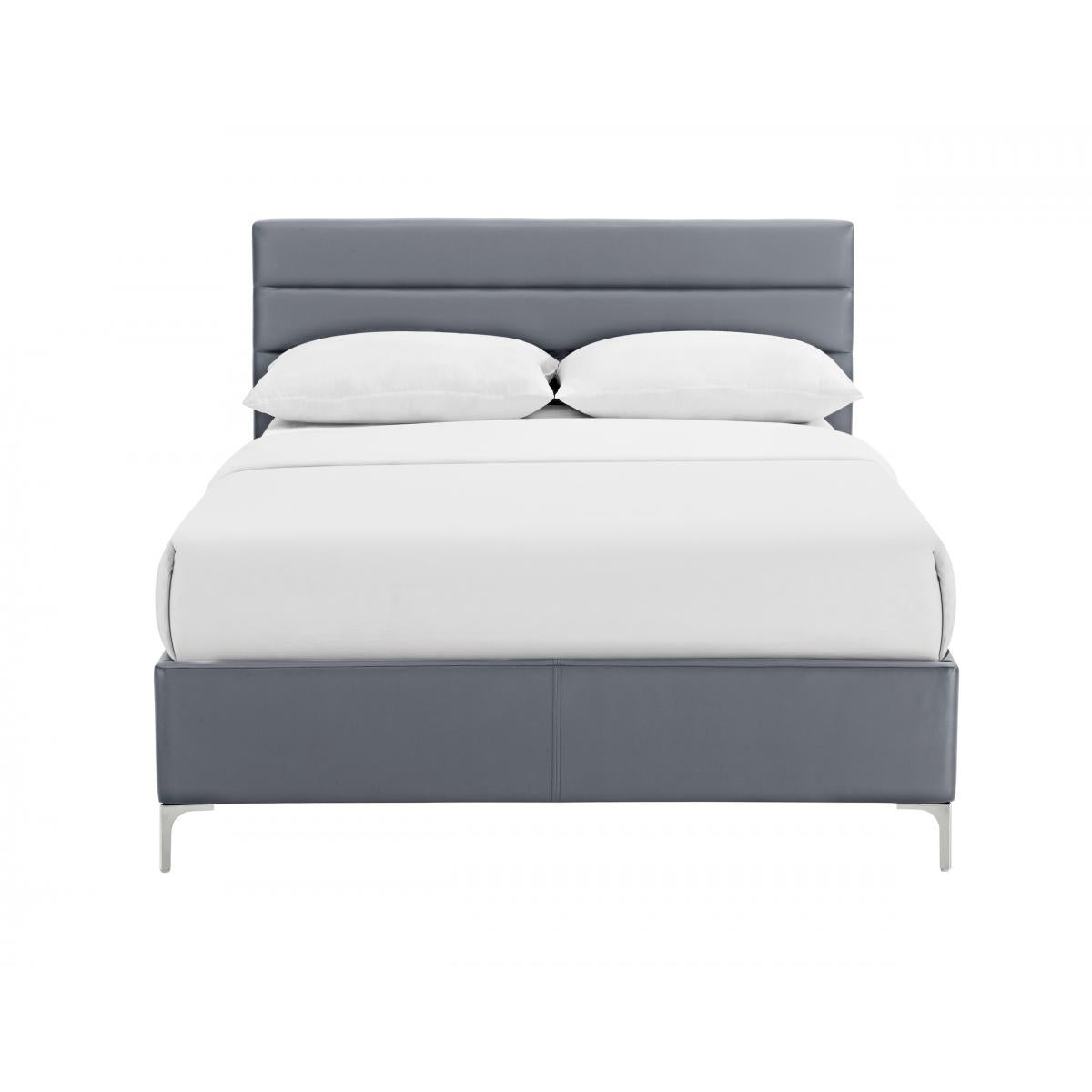 Marla Grey Leather Bed