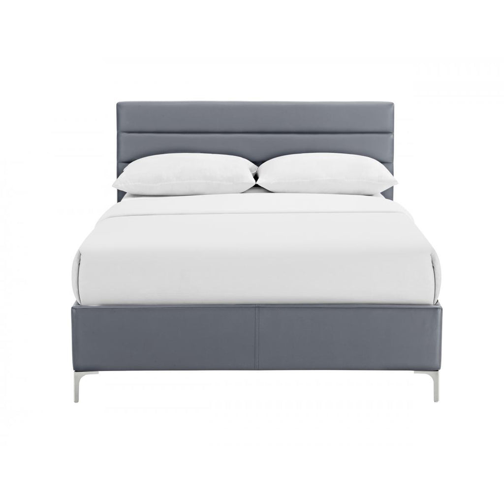 Marla Grey Leather Bed
